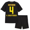 Camisola Borussia Dortmund N. Schlotterbeck 4 Criança Equipamento Alternativa 2026-27 Manga Curta
