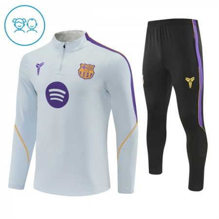 Barcelona Criança Sweat de Treino 2026-27 Quarter-Zip Branca Barcelona Criança Sweat de Treino 2026-27 Quarter-Zip Branca