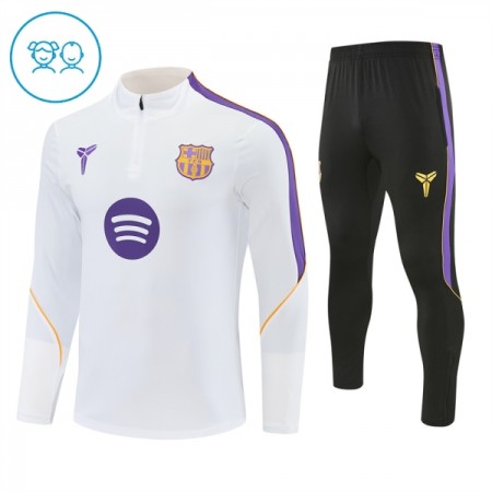 Barcelona Criança Sweat de Treino 2026-27 Quarter-Zip Branca Barcelona Criança Sweat de Treino 2026-27 Quarter-Zip Branca
