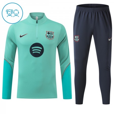 Barcelona Criança Sweat de Treino 2026-27 Quarter-Zip Verde