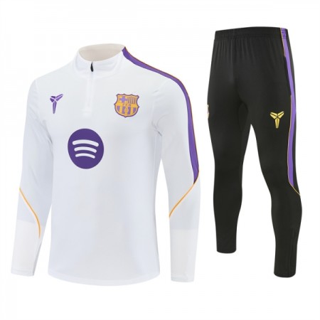Barcelona Sweat de Treino 2026-27 Quarter-Zip Branca Barcelona Sweat de Treino 2026-27 Quarter-Zip Branca