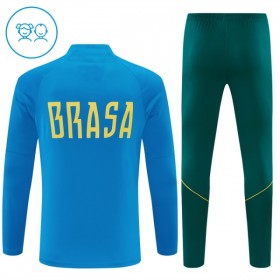 Brasil Criança Sweat de Treino 2026-27 Quarter-Zip Azul