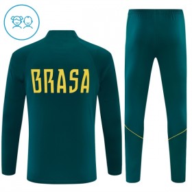 Brasil Criança Sweat de Treino 2026-27 Quarter-Zip Verde