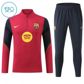 FC Barcelona Criança Sweat de Treino 2026-27 Quarter-Zip Vermelha