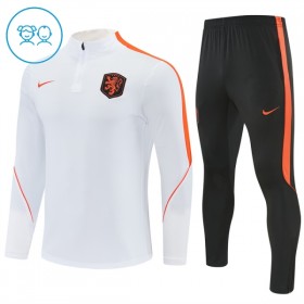 Holanda Criança Sweat de Treino 2026-27 Quarter-Zip Branca