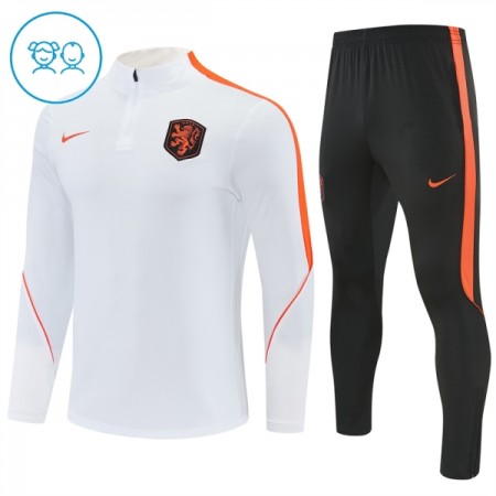 Holanda Criança Sweat de Treino 2026-27 Quarter-Zip Branca