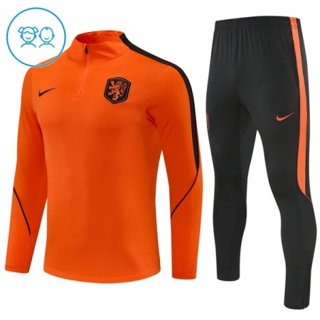 Holanda Criança Sweat de Treino 2026-27 Quarter-Zip Laranja