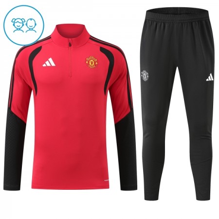 Manchester United Criança Sweat de Treino 2026-27 Quarter-Zip Vermelha