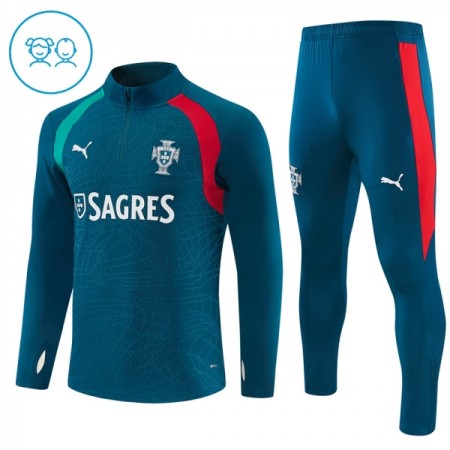 Portugal Criança Sweat de Treino 2026-27 Quarter-Zip Azul Portugal Criança Sweat de Treino 2026-27 Quarter-Zip Azul