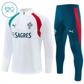 Portugal Criança Sweat de Treino 2026-27 Quarter-Zip Branca