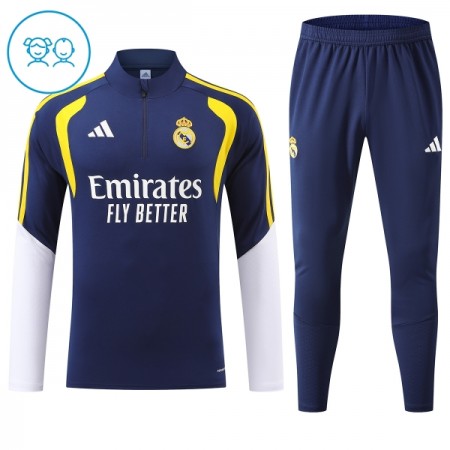 Real Madrid Criança Sweat de Treino 2026-27 Quarter-Zip Azul Real Madrid Criança Sweat de Treino 2026-27 Quarter-Zip Azul