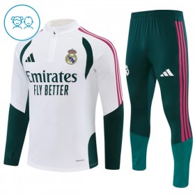 Real Madrid Criança Sweat de Treino 2026-27 Quarter-Zip Branca