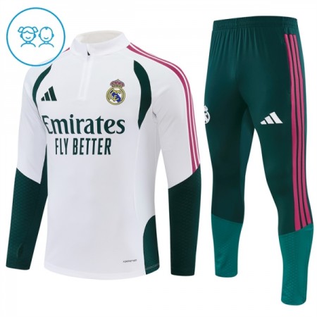 Real Madrid Criança Sweat de Treino 2026-27 Quarter-Zip Branca Real Madrid Criança Sweat de Treino 2026-27 Quarter-Zip Branca