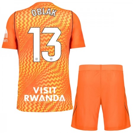 Camisola Atlético Madrid Oblak 13 Guarda Redes Criança 2026-27 Laranja Manga Curta Camisola Atlético Madrid Oblak 13 Guarda Redes Criança 2026-27 Laranja Manga Curta