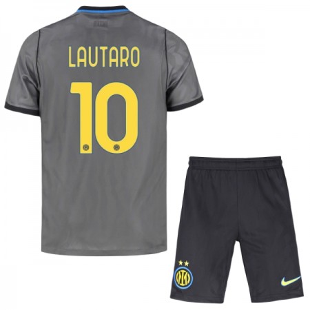 Camisola Inter de Milão Lautaro 10 Criança Equipamento 3ª 2026-27 Manga Curta