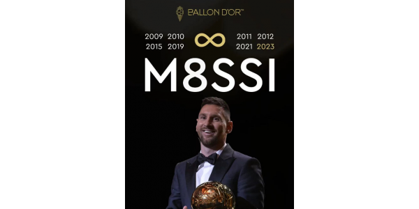 Parabéns ao Messi! Ganhou a Bola de Ouro pela 8ª vez na carreira
