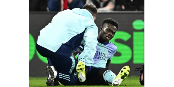 A grave lesão de Saka será um grande golpe para o Arsenal
