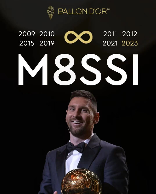 Parabéns ao Messi! Ganhou a Bola de Ouro pela 8ª vez na carreira